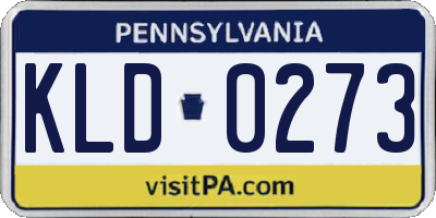 PA license plate KLD0273