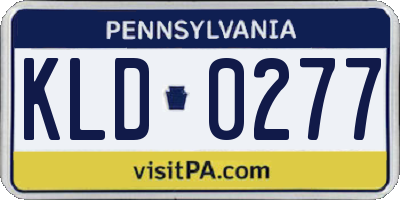 PA license plate KLD0277
