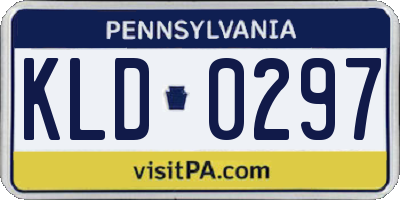 PA license plate KLD0297