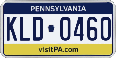 PA license plate KLD0460
