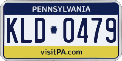 PA license plate KLD0479