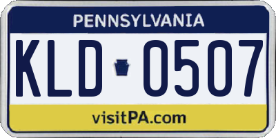 PA license plate KLD0507