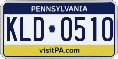 PA license plate KLD0510