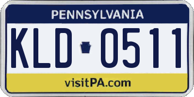 PA license plate KLD0511