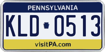 PA license plate KLD0513