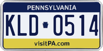PA license plate KLD0514