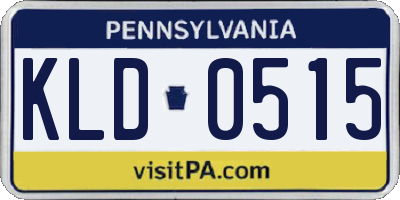 PA license plate KLD0515