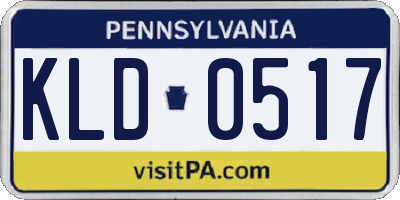 PA license plate KLD0517