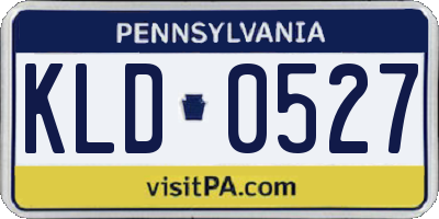 PA license plate KLD0527