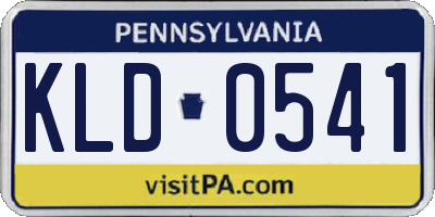 PA license plate KLD0541