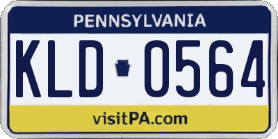 PA license plate KLD0564
