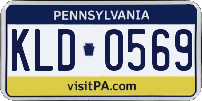 PA license plate KLD0569