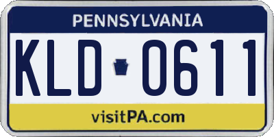 PA license plate KLD0611