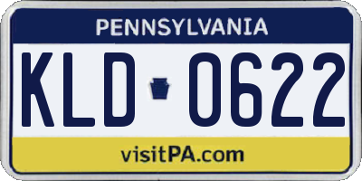 PA license plate KLD0622