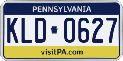PA license plate KLD0627