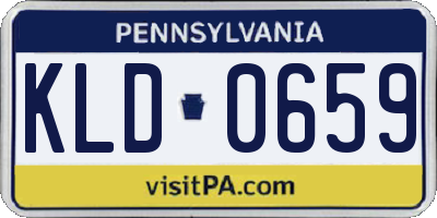 PA license plate KLD0659