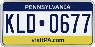 PA license plate KLD0677