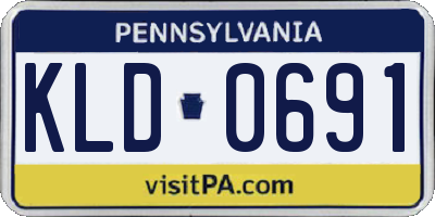PA license plate KLD0691