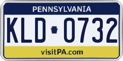 PA license plate KLD0732