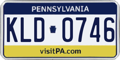 PA license plate KLD0746