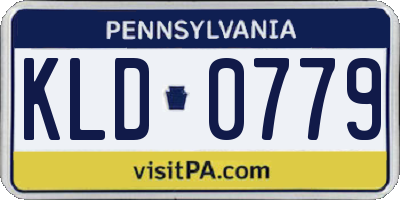 PA license plate KLD0779