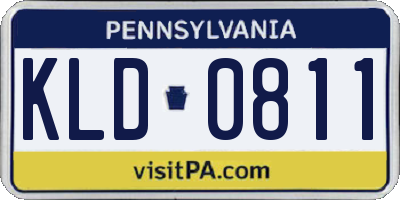 PA license plate KLD0811