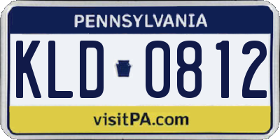 PA license plate KLD0812