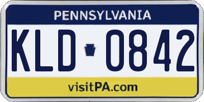 PA license plate KLD0842