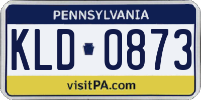 PA license plate KLD0873