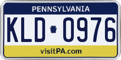 PA license plate KLD0976