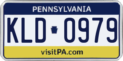 PA license plate KLD0979