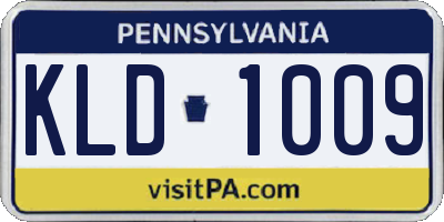 PA license plate KLD1009