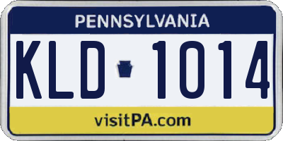 PA license plate KLD1014