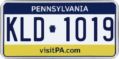 PA license plate KLD1019
