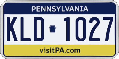 PA license plate KLD1027