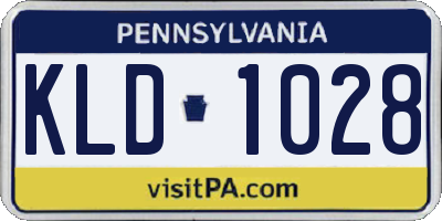 PA license plate KLD1028