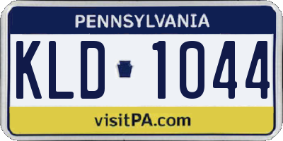 PA license plate KLD1044