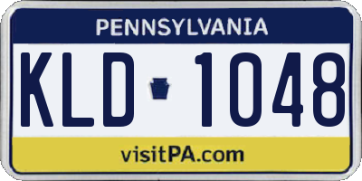 PA license plate KLD1048