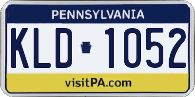 PA license plate KLD1052