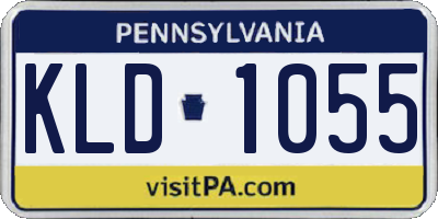 PA license plate KLD1055