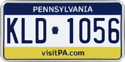 PA license plate KLD1056