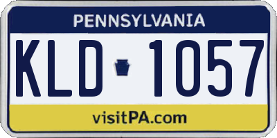 PA license plate KLD1057