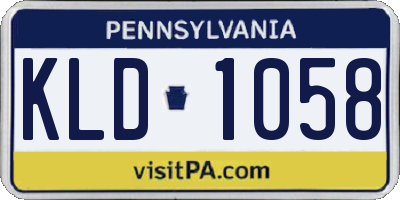 PA license plate KLD1058