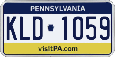 PA license plate KLD1059