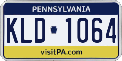 PA license plate KLD1064