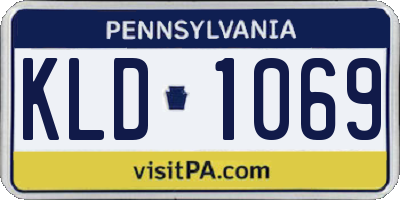 PA license plate KLD1069