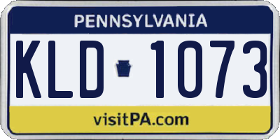 PA license plate KLD1073