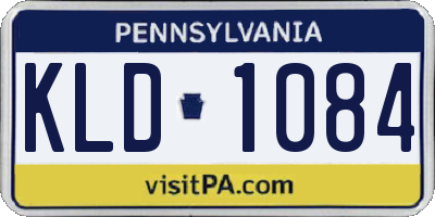 PA license plate KLD1084