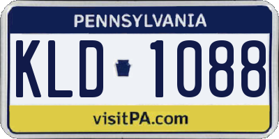 PA license plate KLD1088