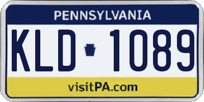 PA license plate KLD1089